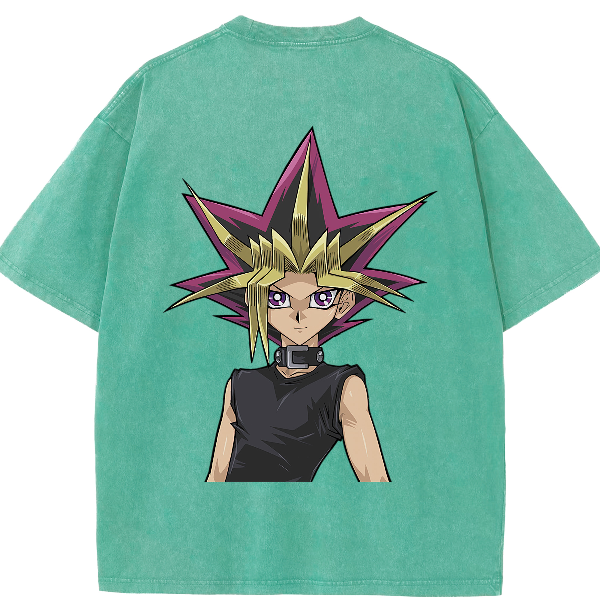 （画像用） 遊☆戯☆王 Yu-Gi-Oh! 綿100% ヴィンテージ風 半袖Tシャツ（背面プリント）